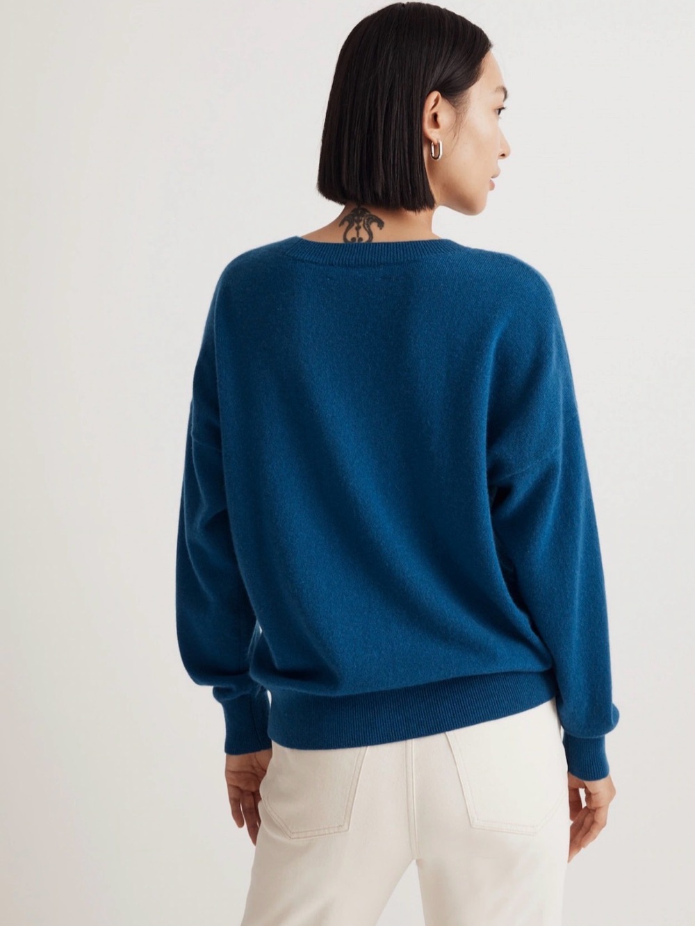 Madewell Re)sponsible Cashmere Oversized Crewneck Sweater size S - Picture 4 of 6